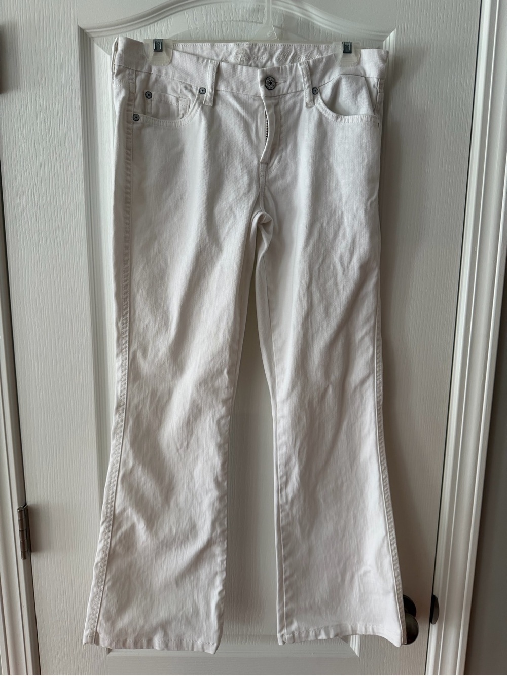 7 For All Mankind White Flare Jeans